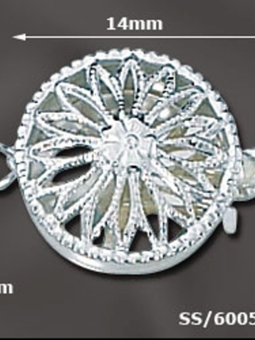 1-Strand Round STERLING SILVER Filigree Clasp - Beautiful!